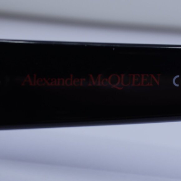 Alexander McQueen AM0330S 002 Oval Sunglasses - Black/Grey - Picture 7 of 10